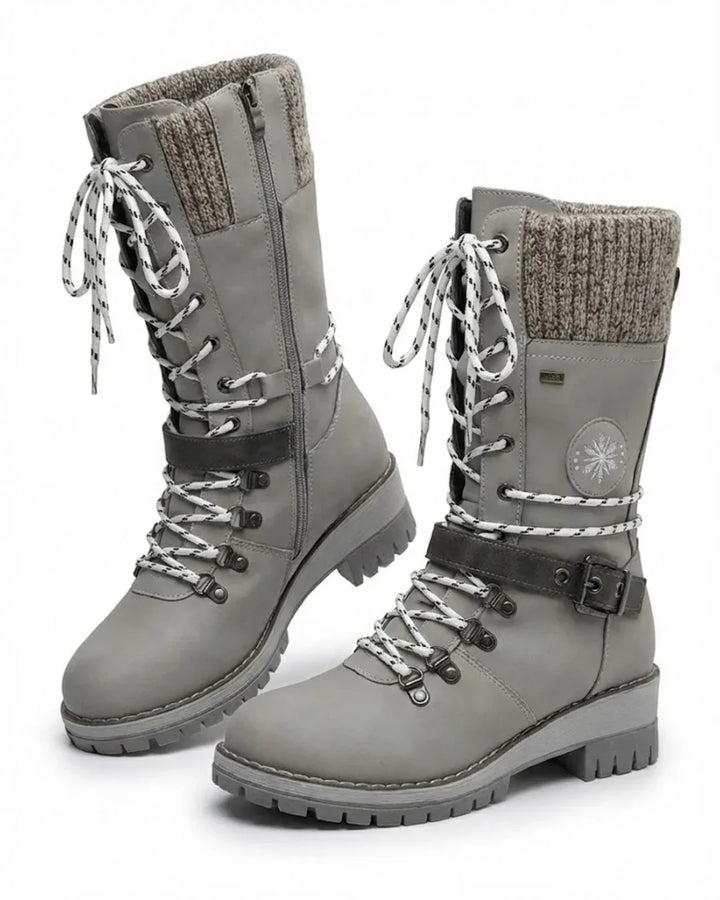 Women’s Lace Up Buckle Strap Hiking Boots