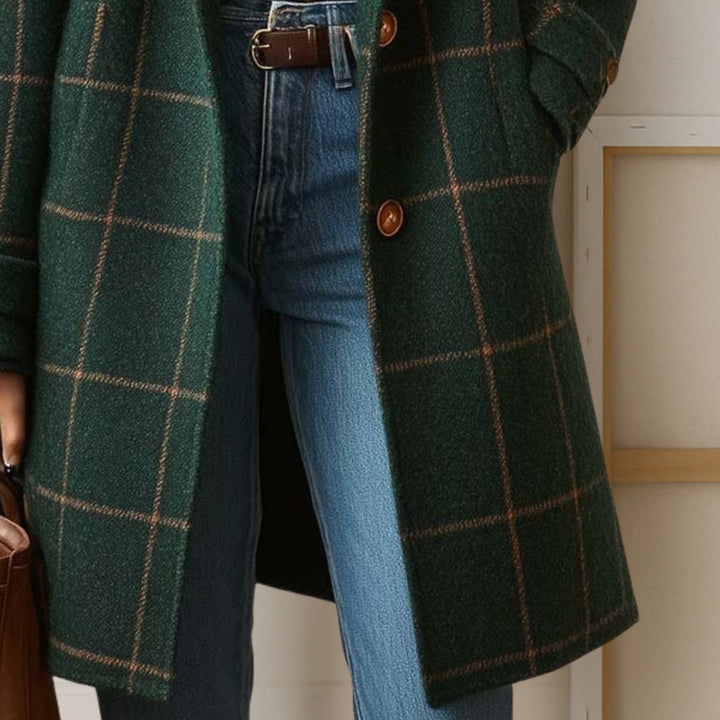 Women’s Long Plaid Coat