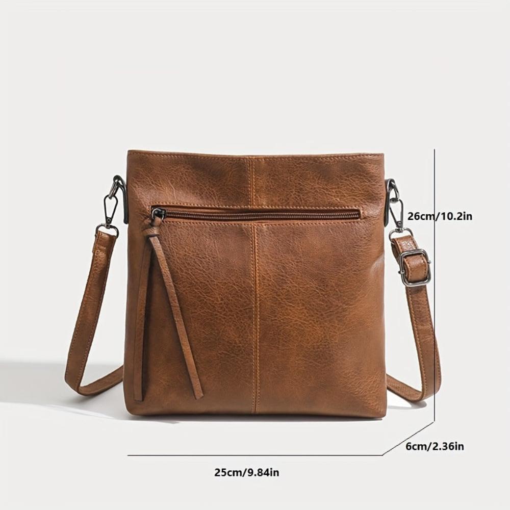 Zip Closure Crossbody Bag