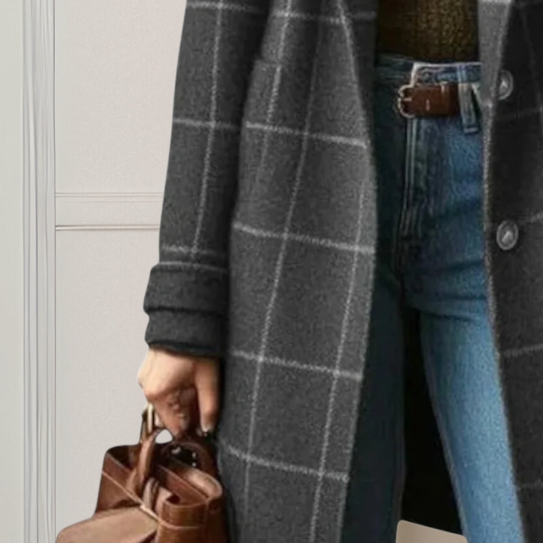Women’s Long Plaid Coat