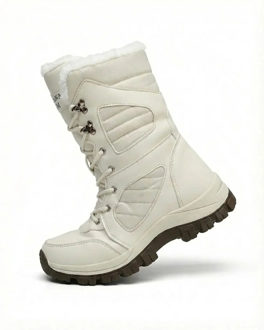 Women’s Plush-Lined Lug-Sole Lace-Up Snow Boots