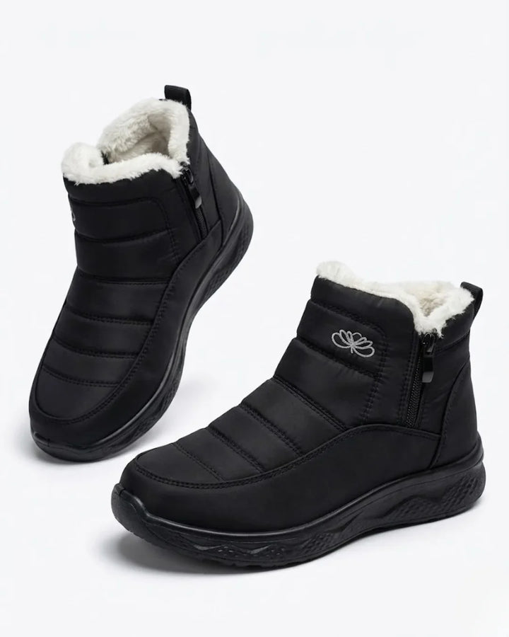 Women’s Quilted Side Zip Winter Ankle Boots