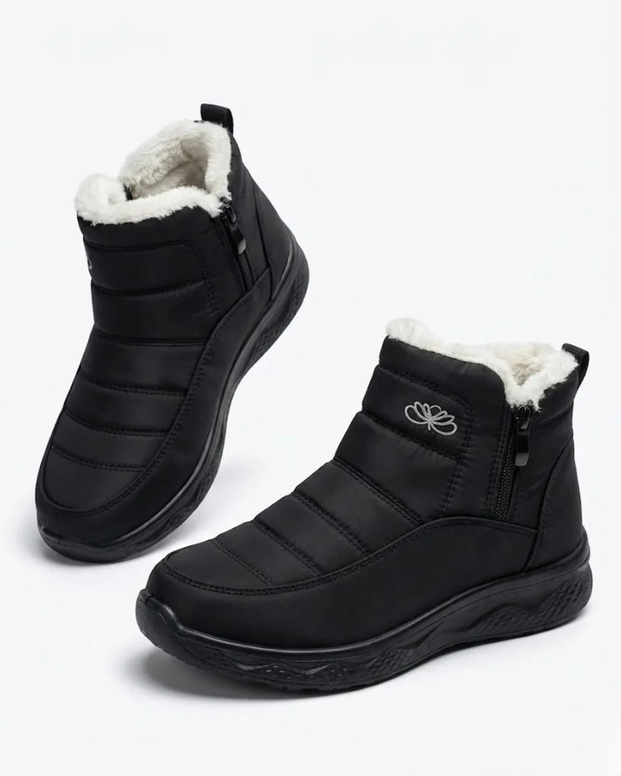 Women’s Quilted Side Zip Winter Ankle Boots