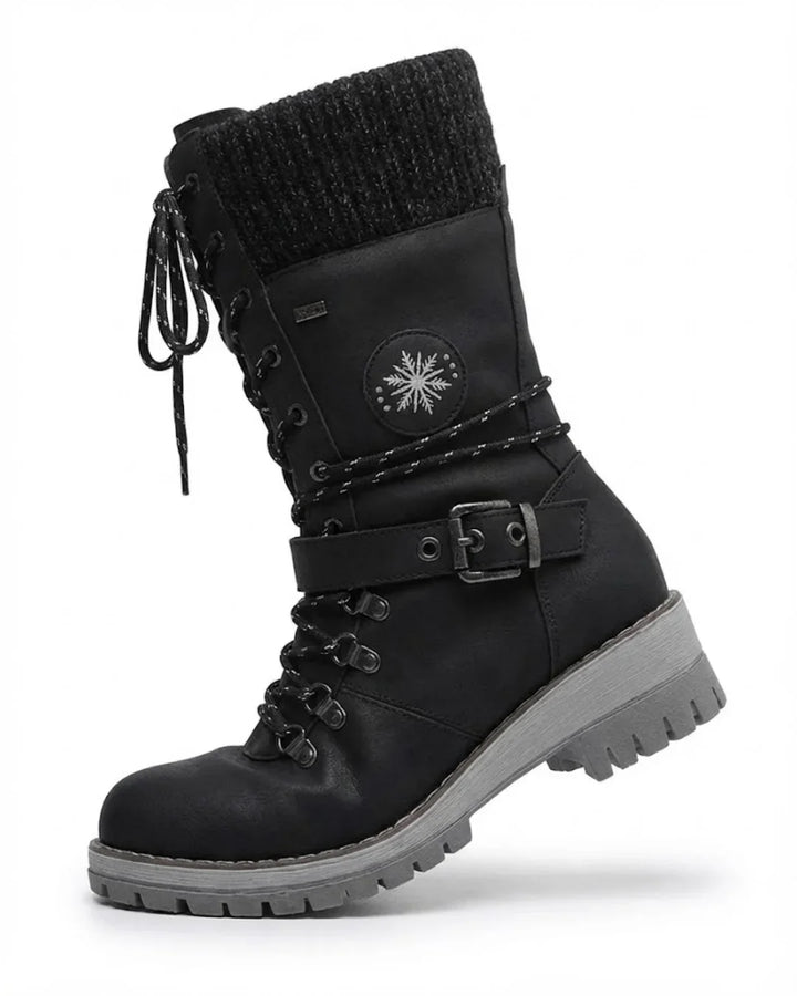 Women’s Lace Up Buckle Strap Hiking Boots