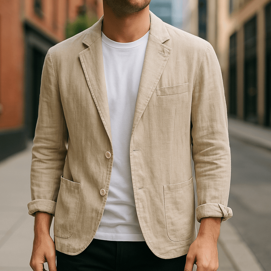 Men’s Lightweight Slim Fit Single-Breasted Blazer