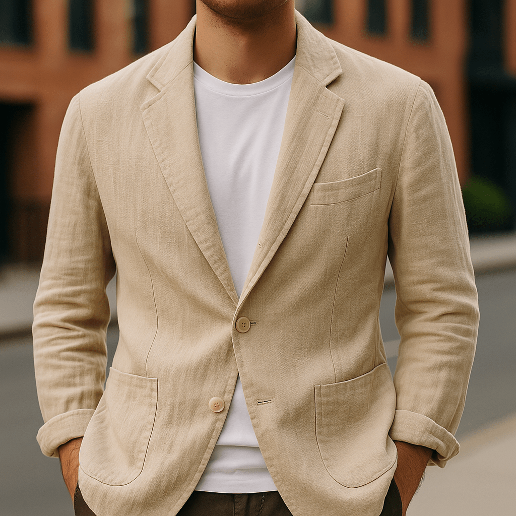 Men’s Lightweight Slim Fit Single-Breasted Blazer