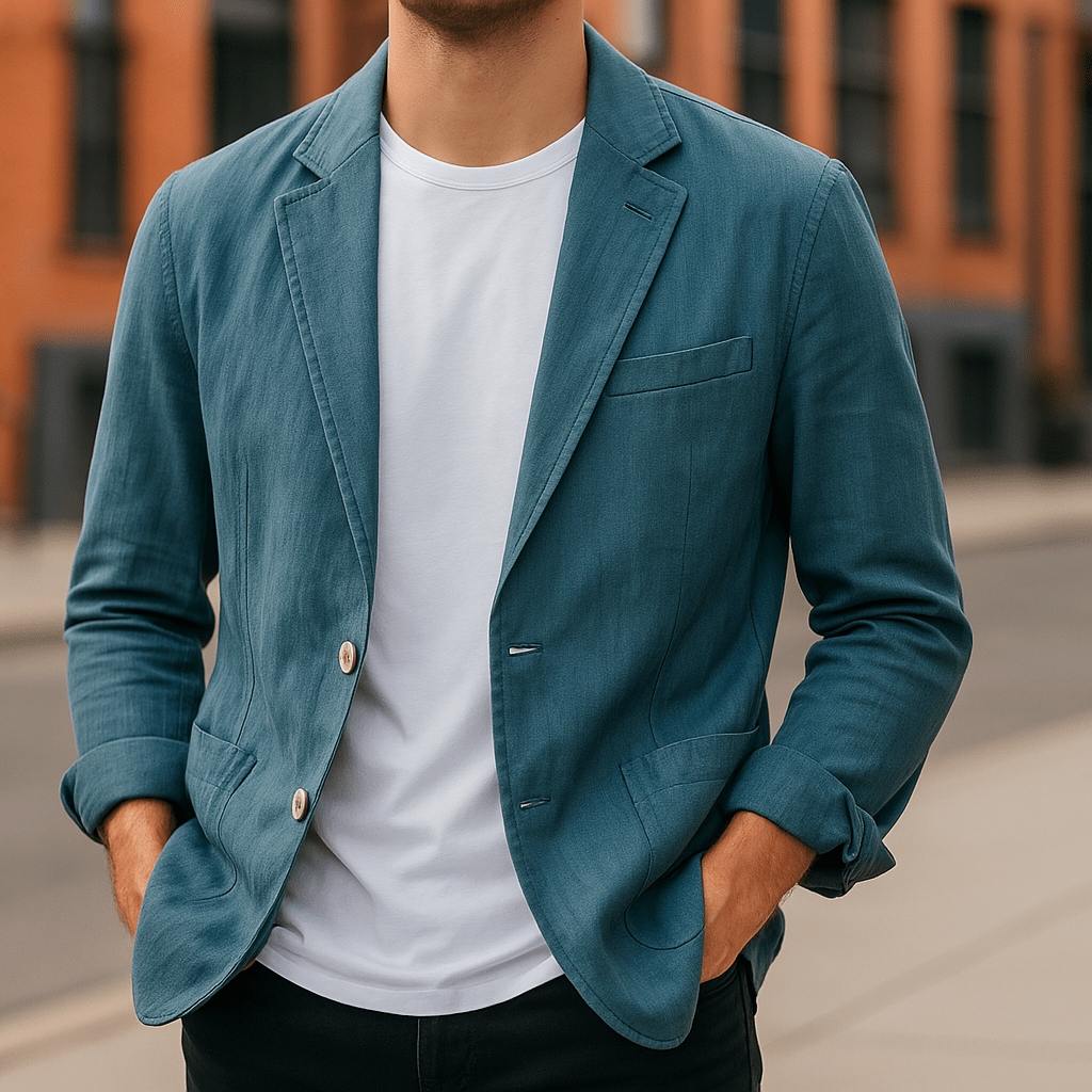 Men’s Lightweight Slim Fit Single-Breasted Blazer