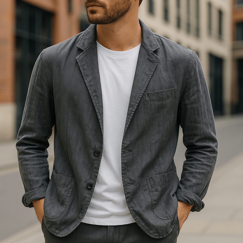 Men’s Lightweight Slim Fit Single-Breasted Blazer