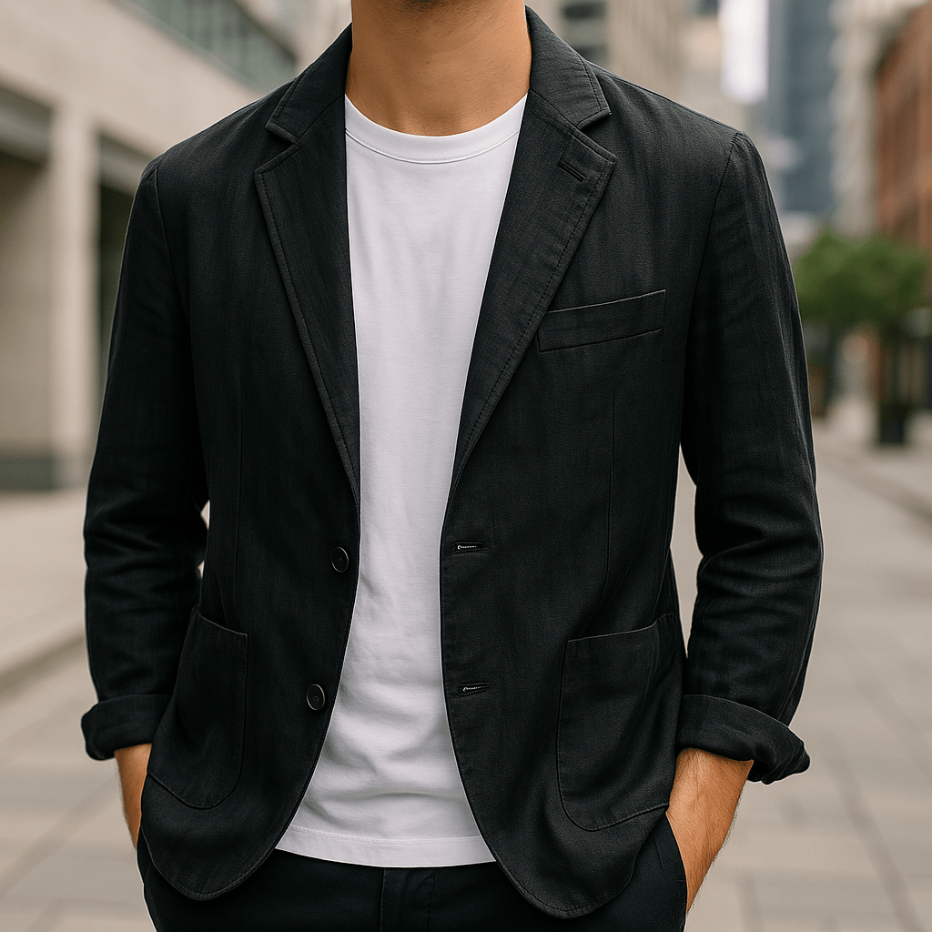 Men’s Lightweight Slim Fit Single-Breasted Blazer