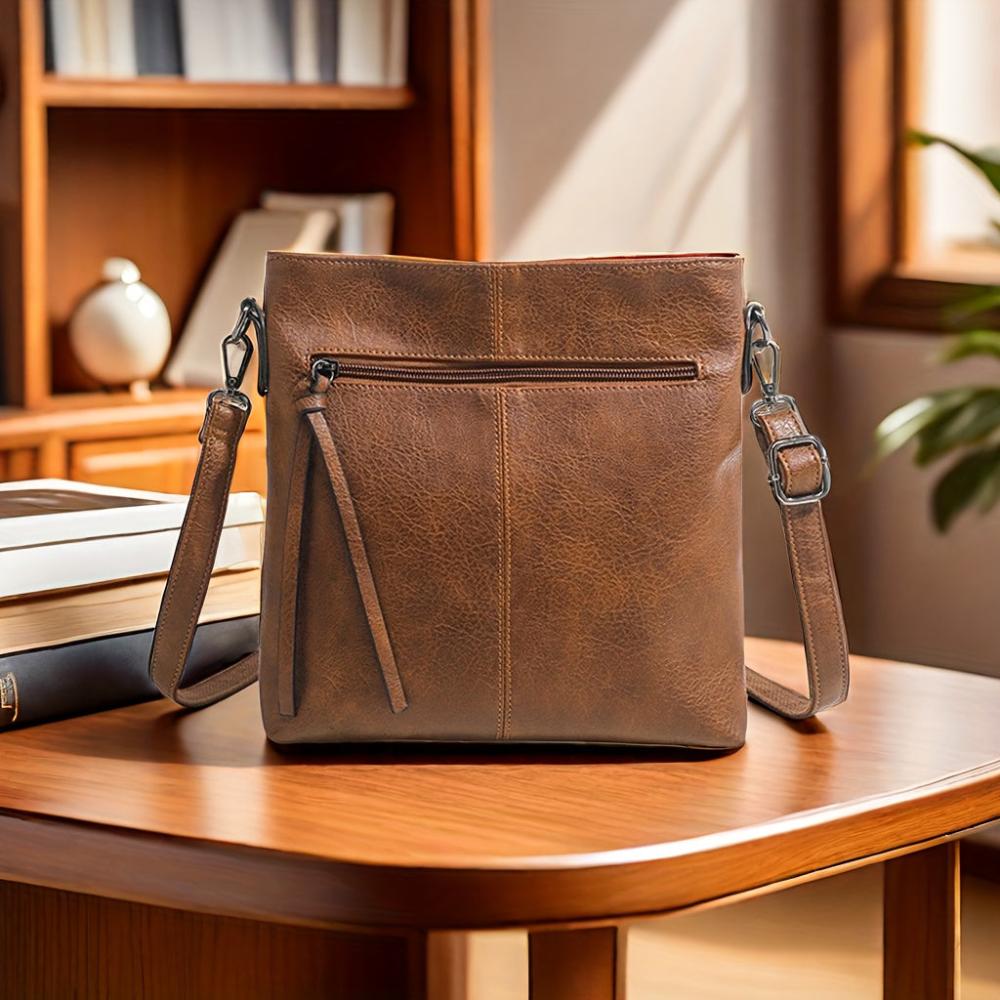 Zip Closure Crossbody Bag
