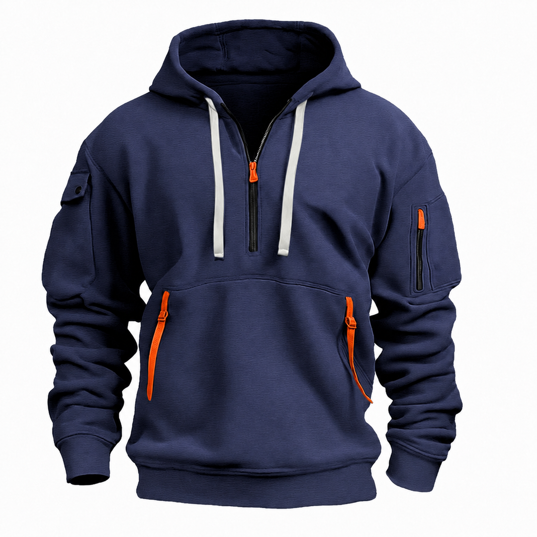 Men’s Oversized Slate Grey Pullover Hoodie