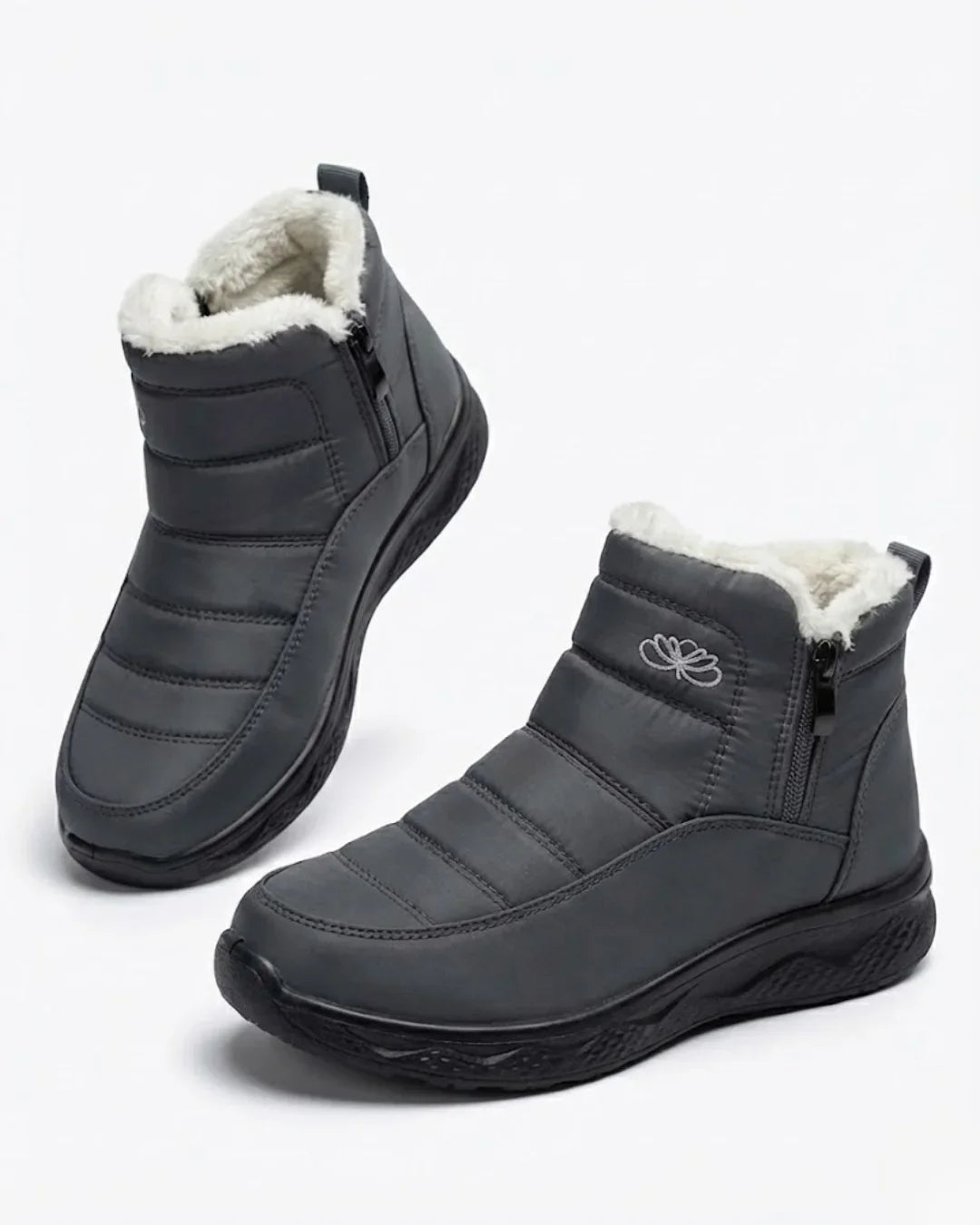 Women’s Quilted Side Zip Winter Ankle Boots