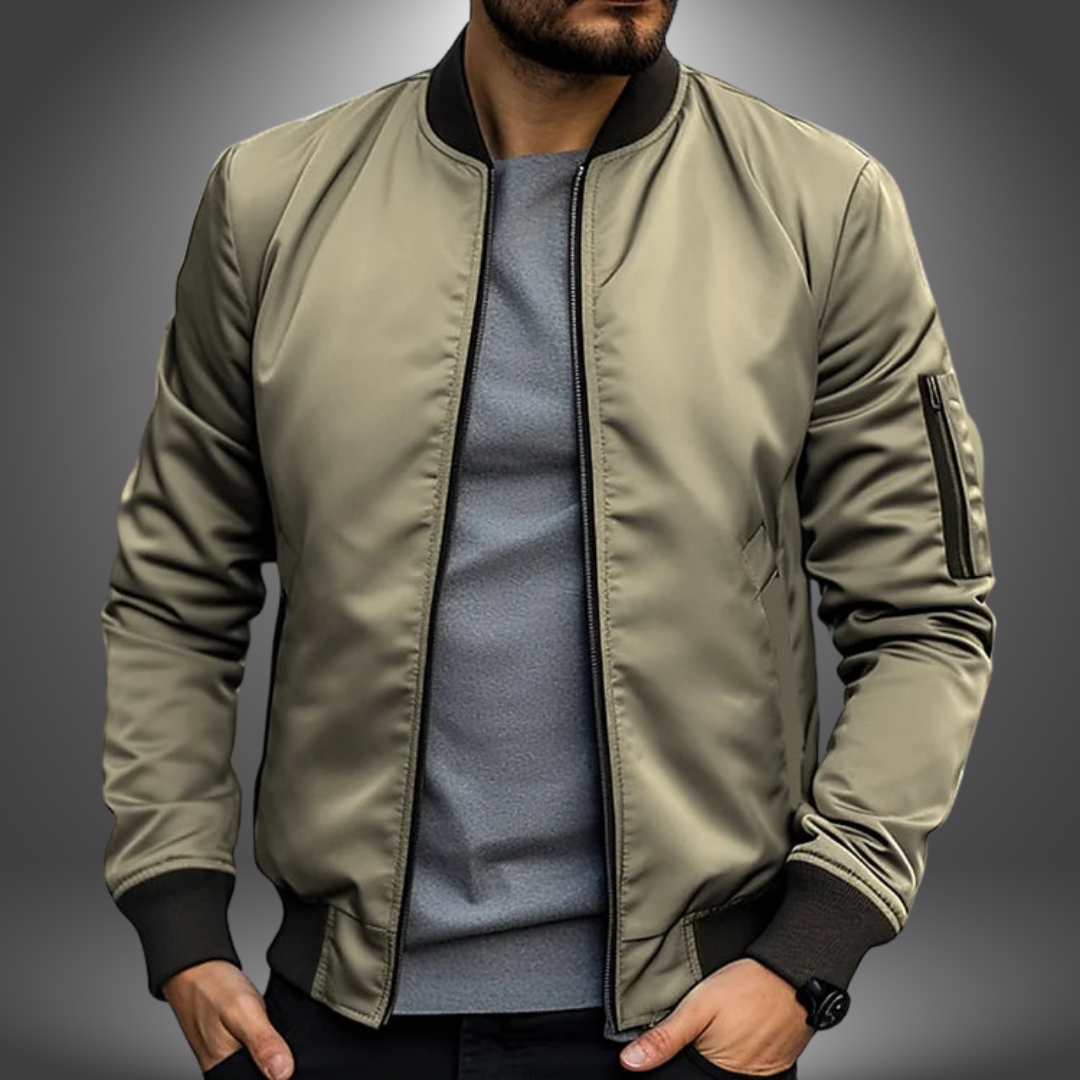 Men’s Classic Zip-Up Bomber Jacket