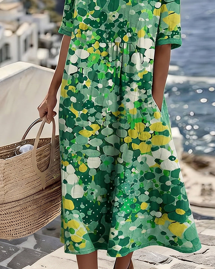 Elena | Lightweight and Flowing Floral Midi Dress
