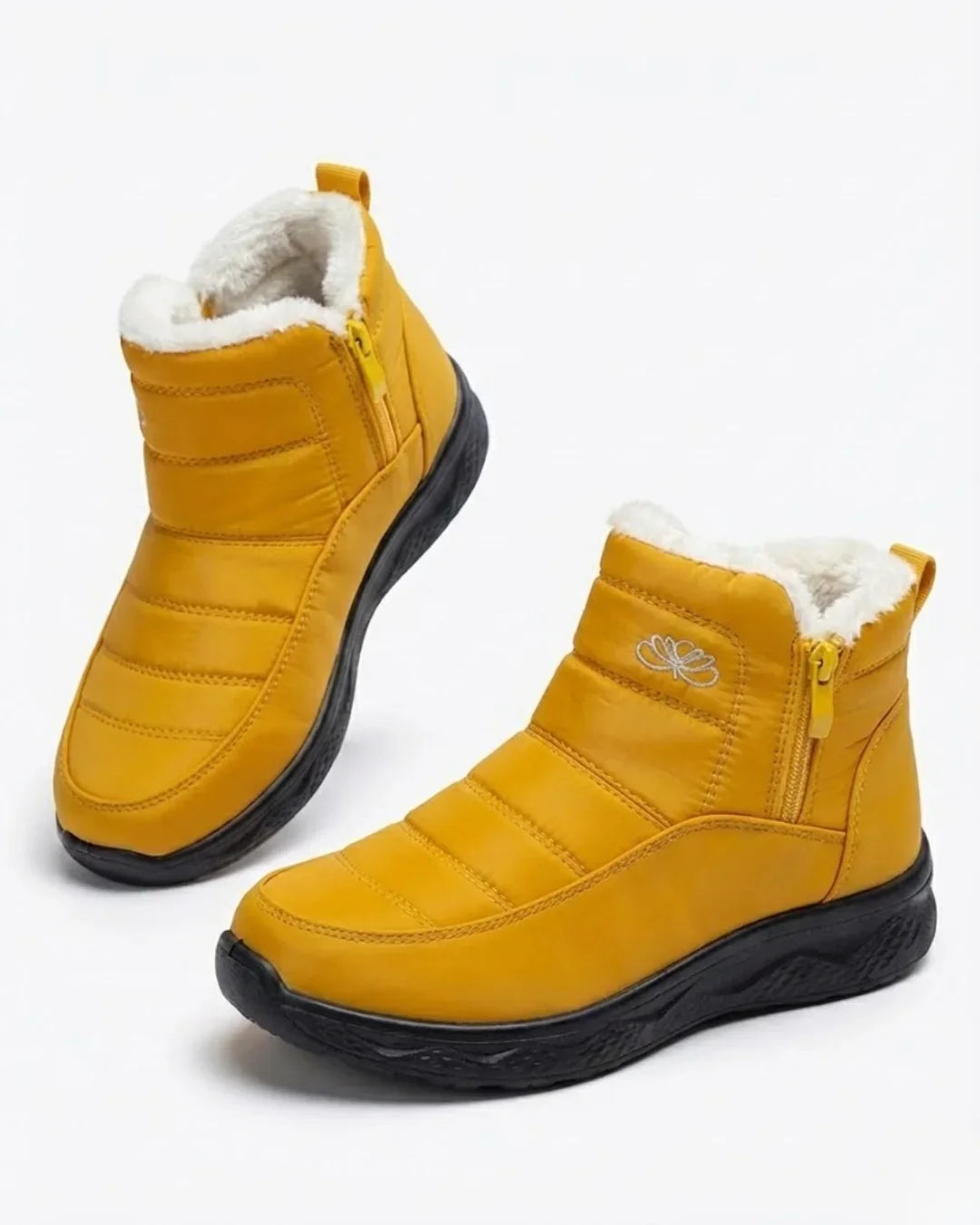 Women’s Quilted Side Zip Winter Ankle Boots