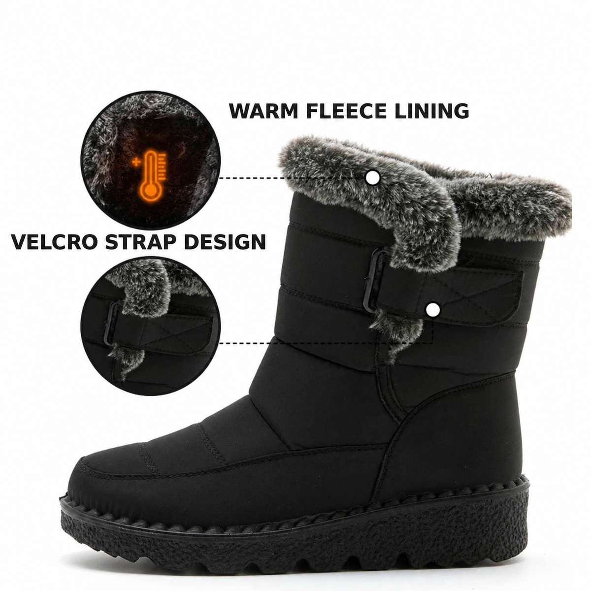Women’s Insulated Non Slip Winter Snow Boots