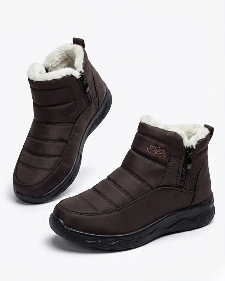Women’s Quilted Side Zip Winter Ankle Boots