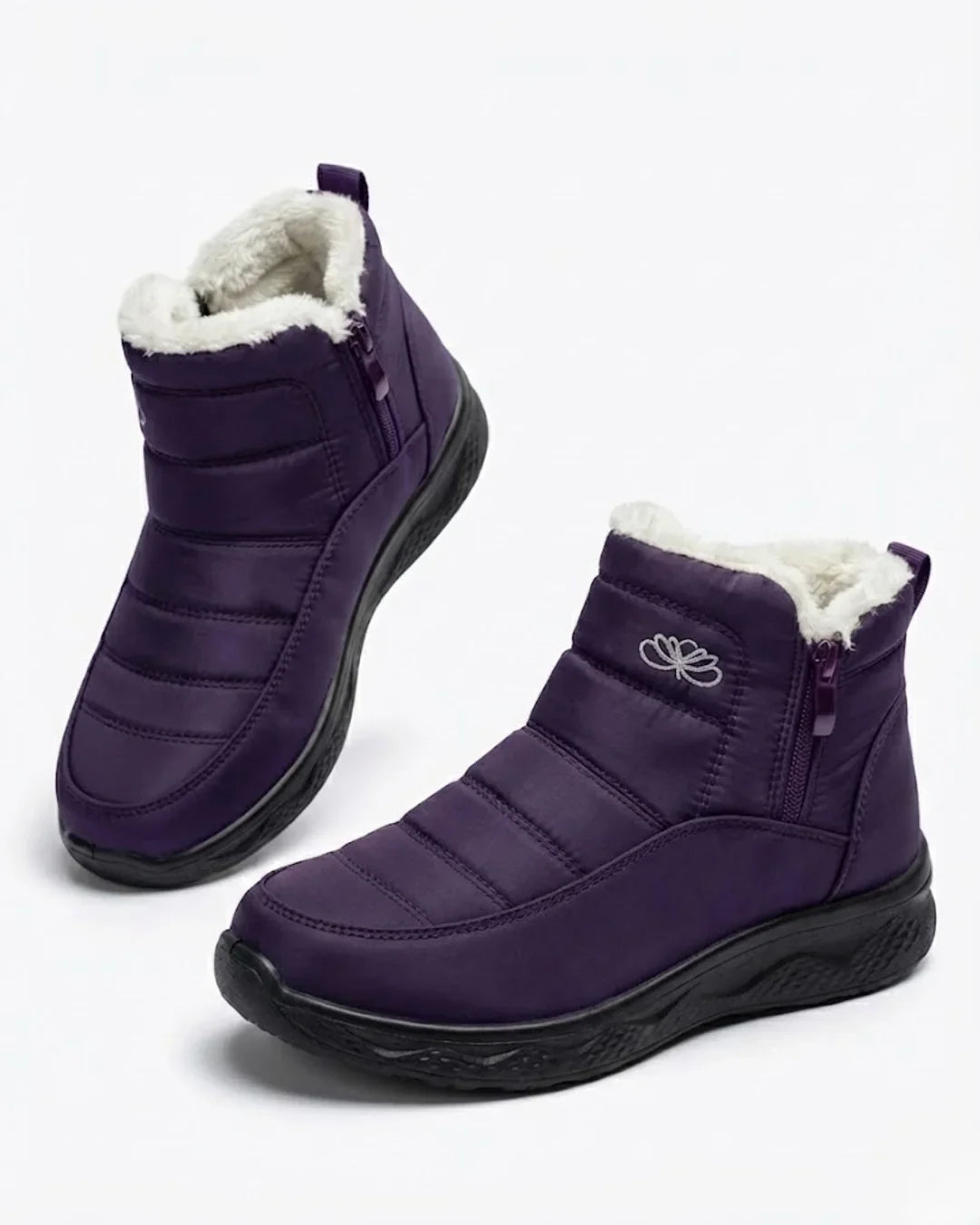 Women’s Quilted Side Zip Winter Ankle Boots