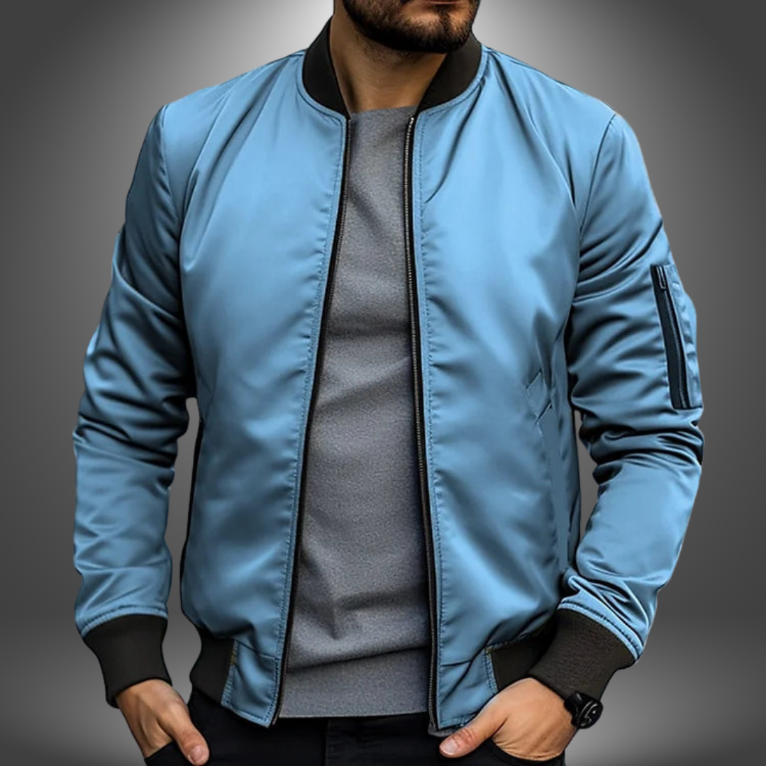 Men’s Classic Zip-Up Bomber Jacket