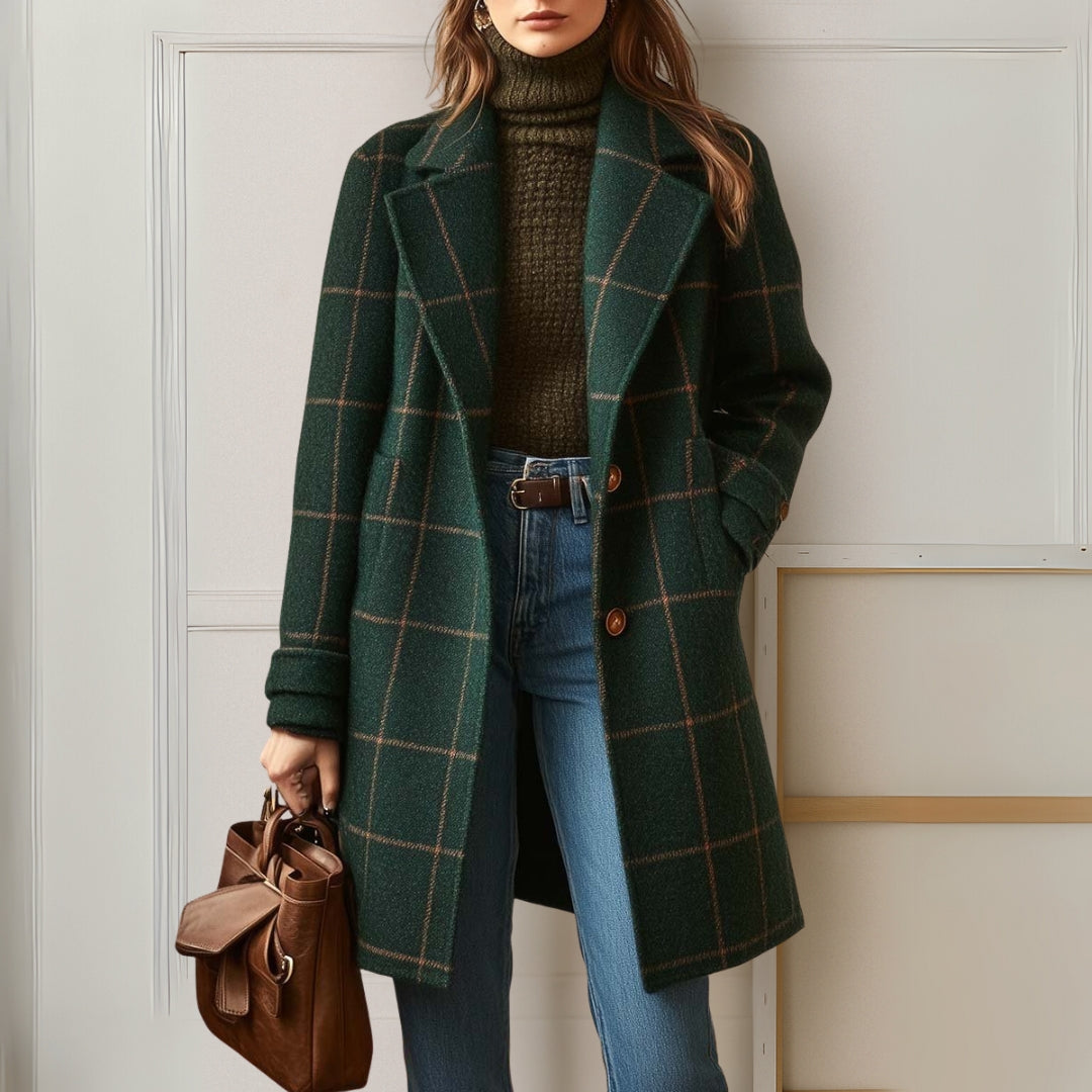 Women’s Long Plaid Coat