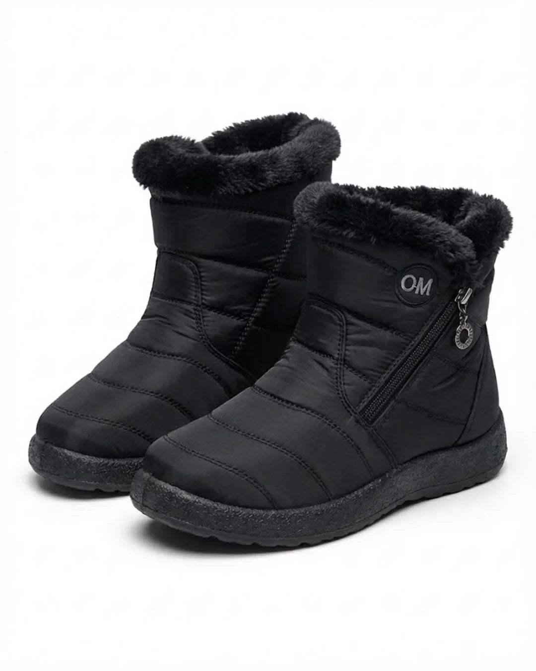 Women’s Quilted Fleece-Lined Zip Ankle Boots