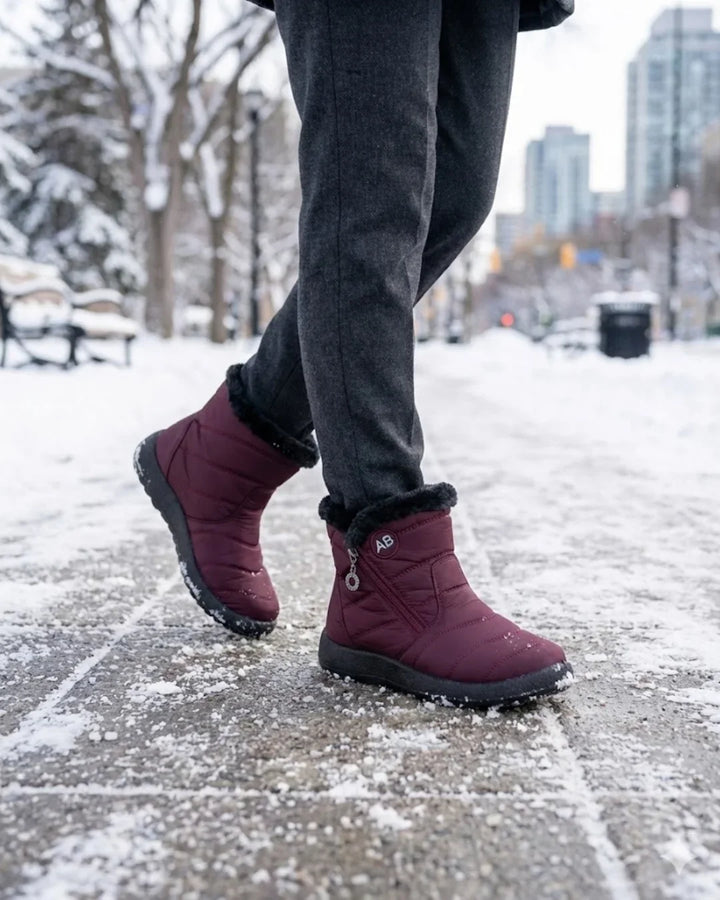 Women’s Quilted Fleece-Lined Zip Ankle Boots