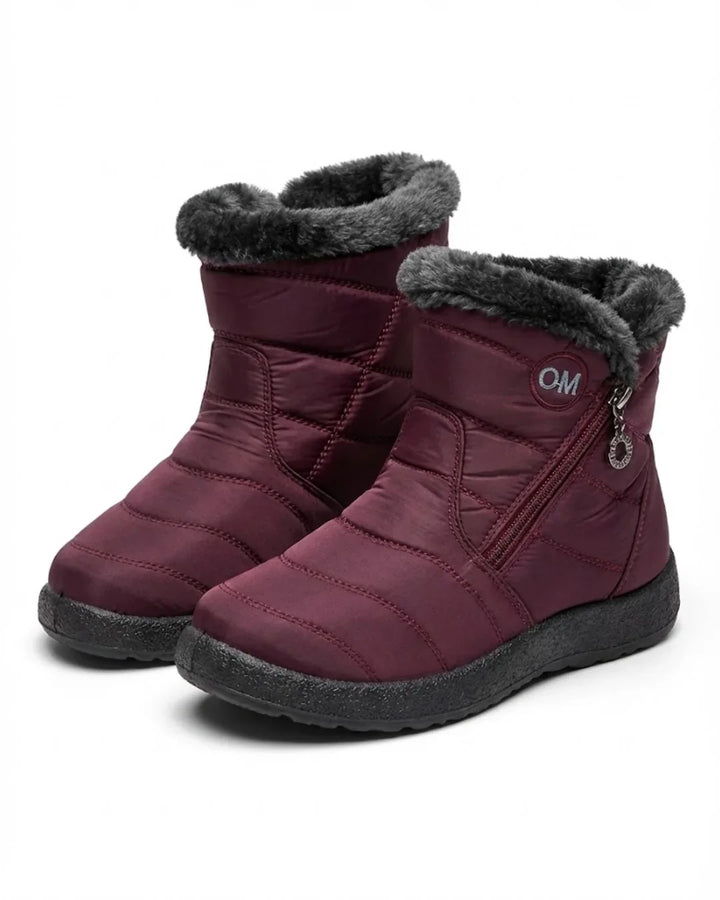 Women’s Quilted Fleece-Lined Zip Ankle Boots