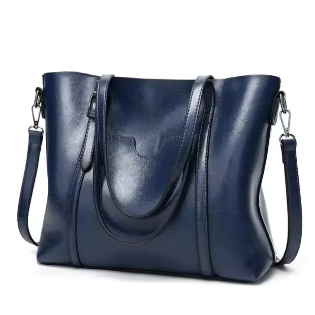 Women’s Blue Top Handle Shoulder Strap Tote Bag