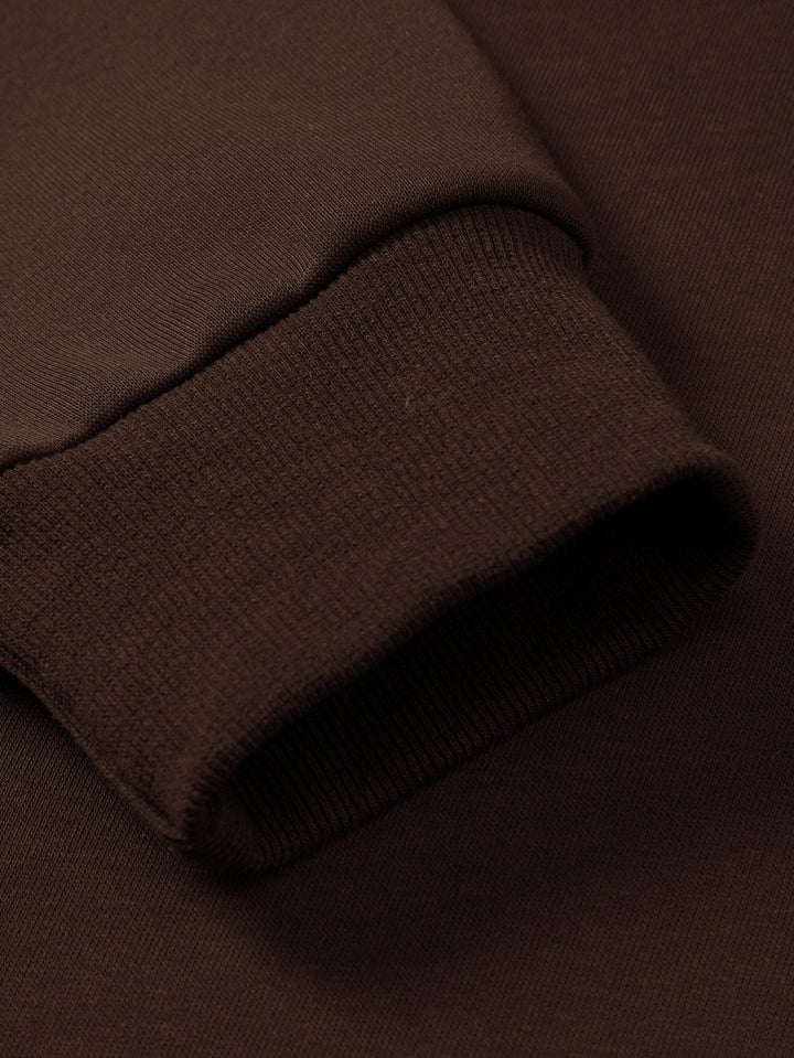 Men’s Relaxed Fit Contrast Corduroy Polo Collar Sweatshirt