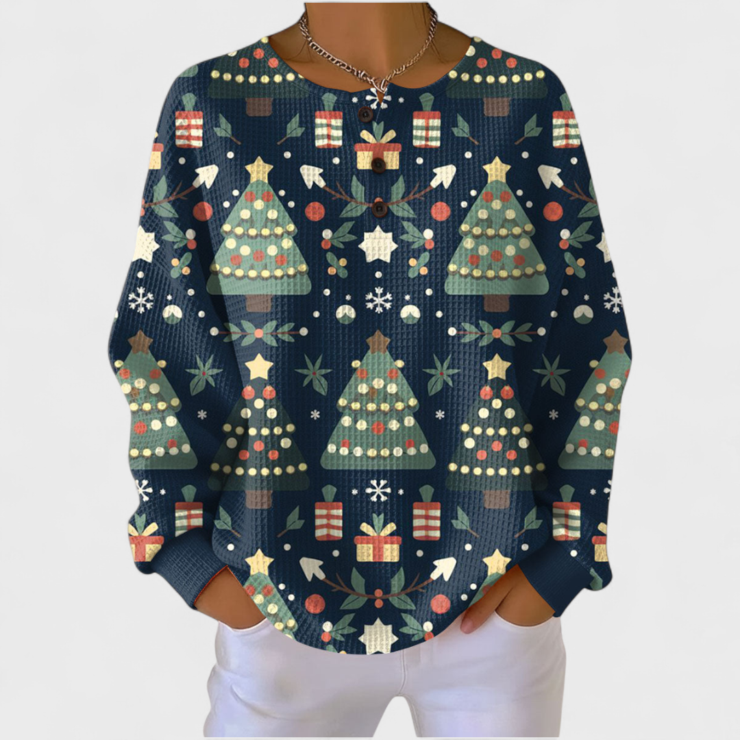 Women’s Christmas Tree Pattern Pullover Sweater