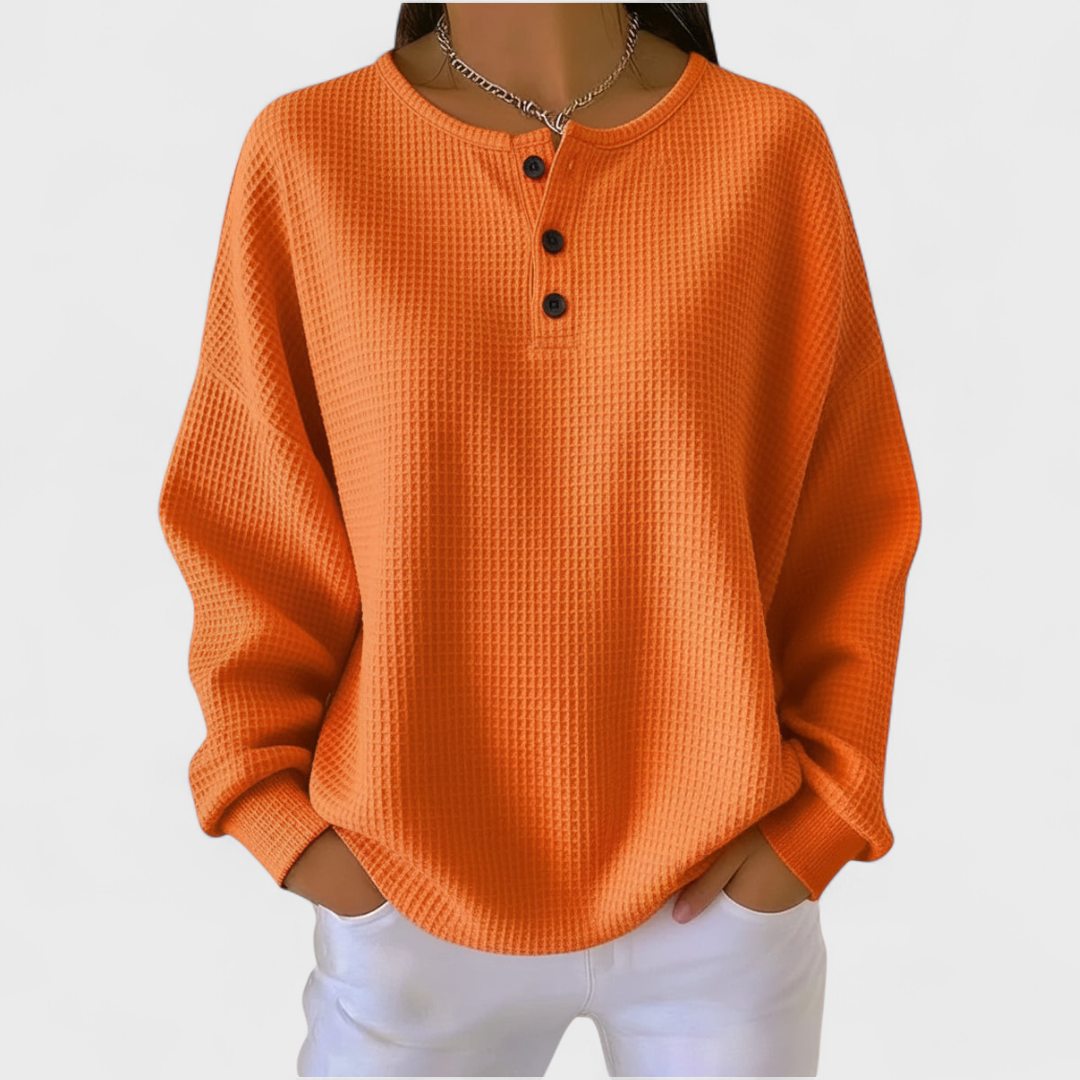 Women’s Button Neck Knit Pullover Sweater