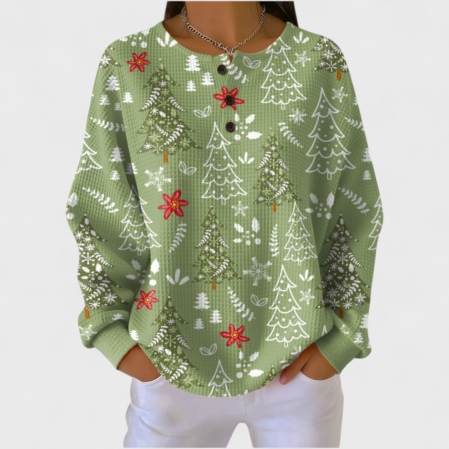 Women’s Christmas Pattern Knit Pullover Sweater