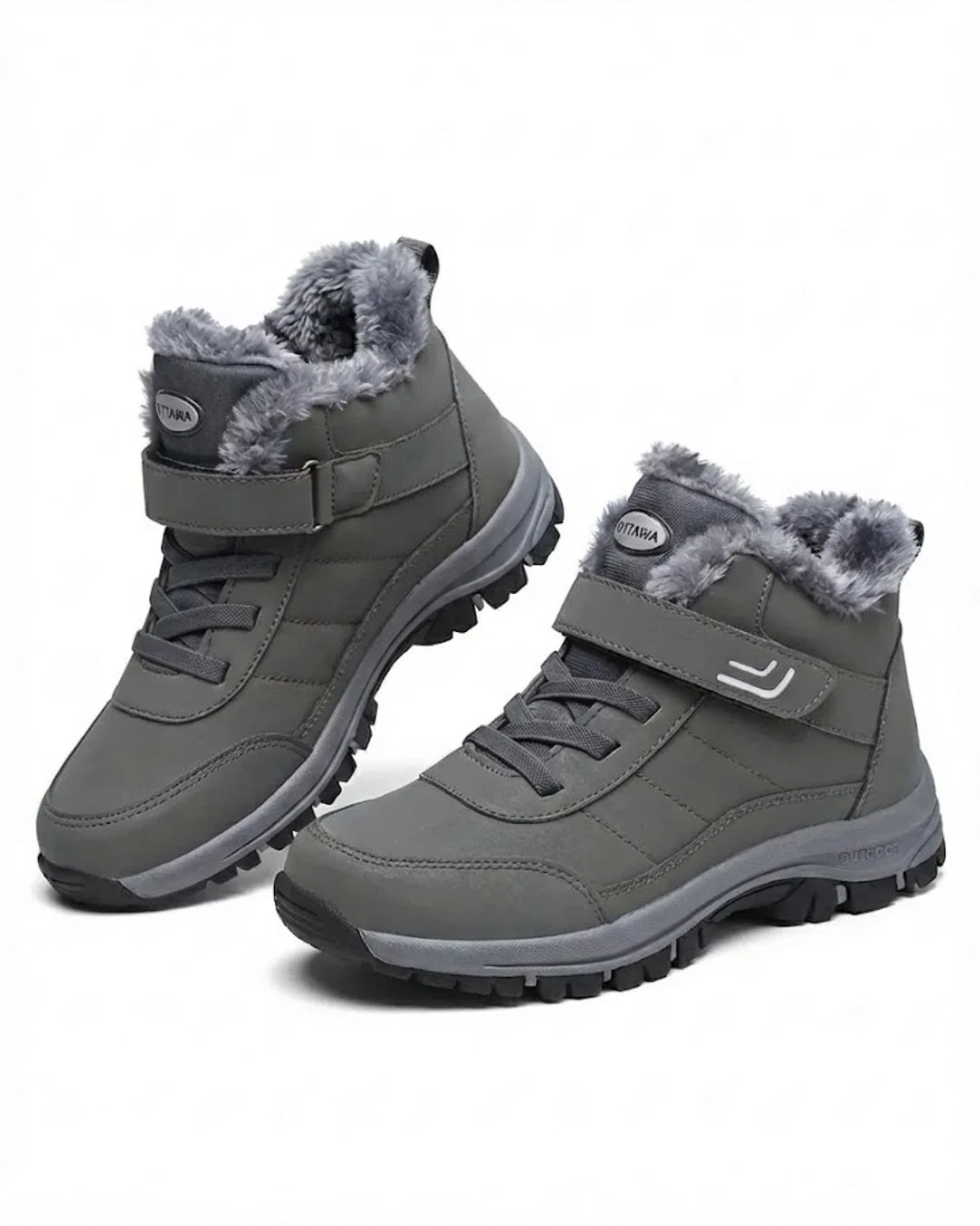 Women’s Plush-Lined Lace-Up Ankle Snow Boots