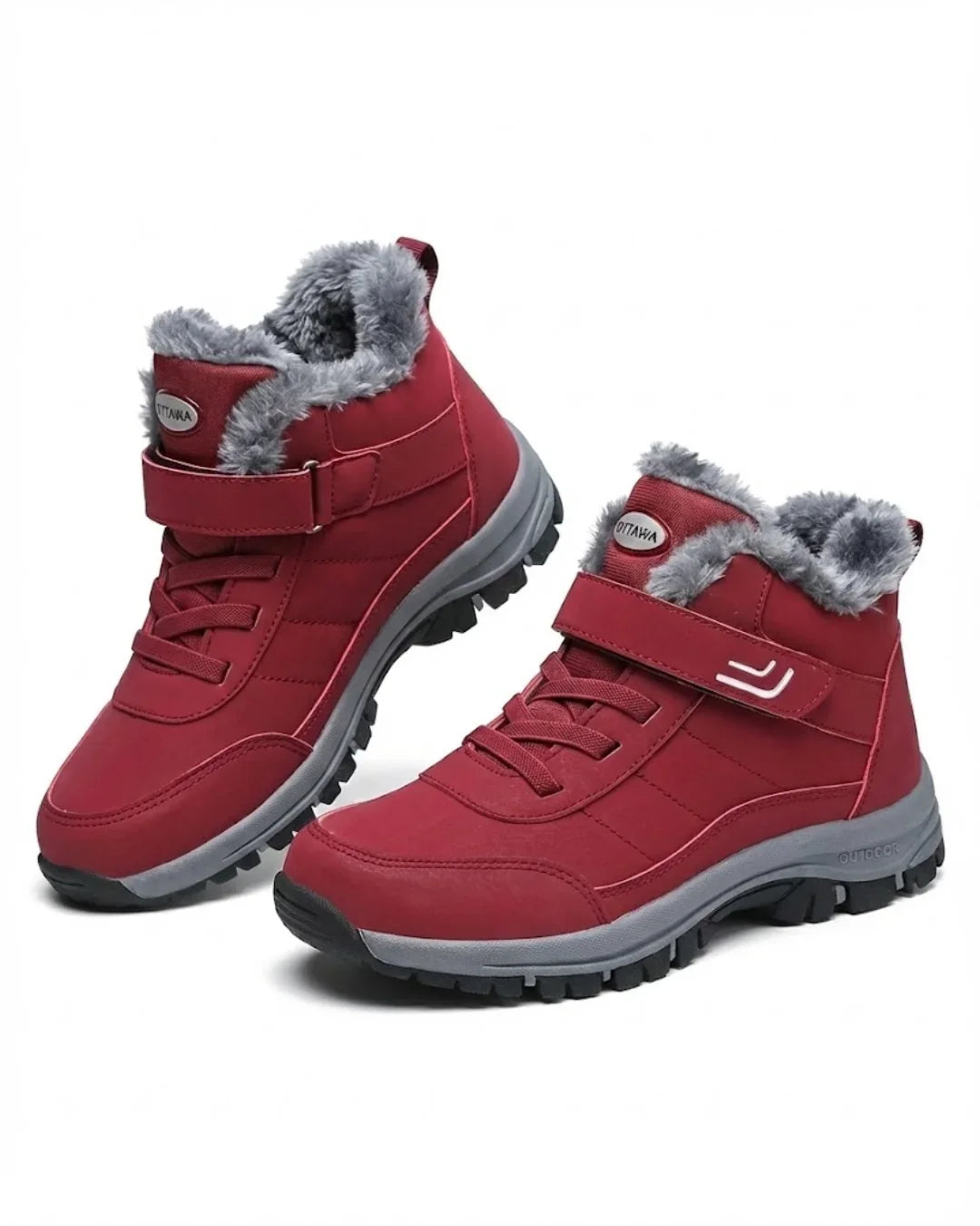Women’s Plush-Lined Lace-Up Ankle Snow Boots