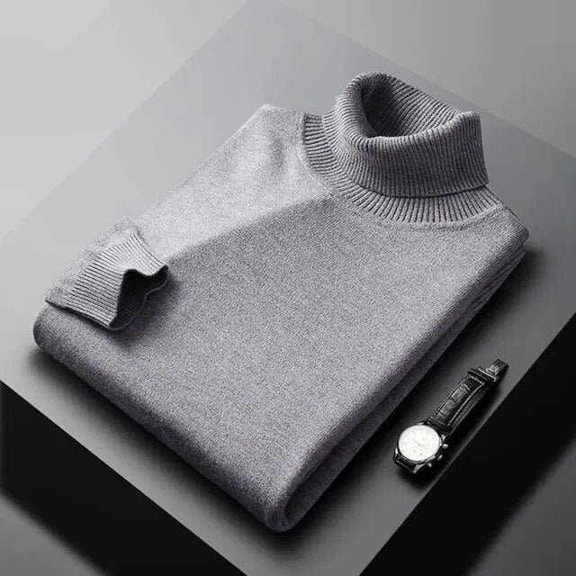 Men’s Ribbed Turtleneck Sweater