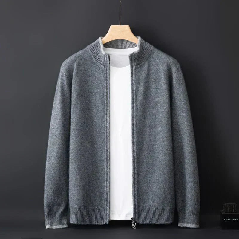 Men’s Full-Zip Ribbed Knit Cardigan