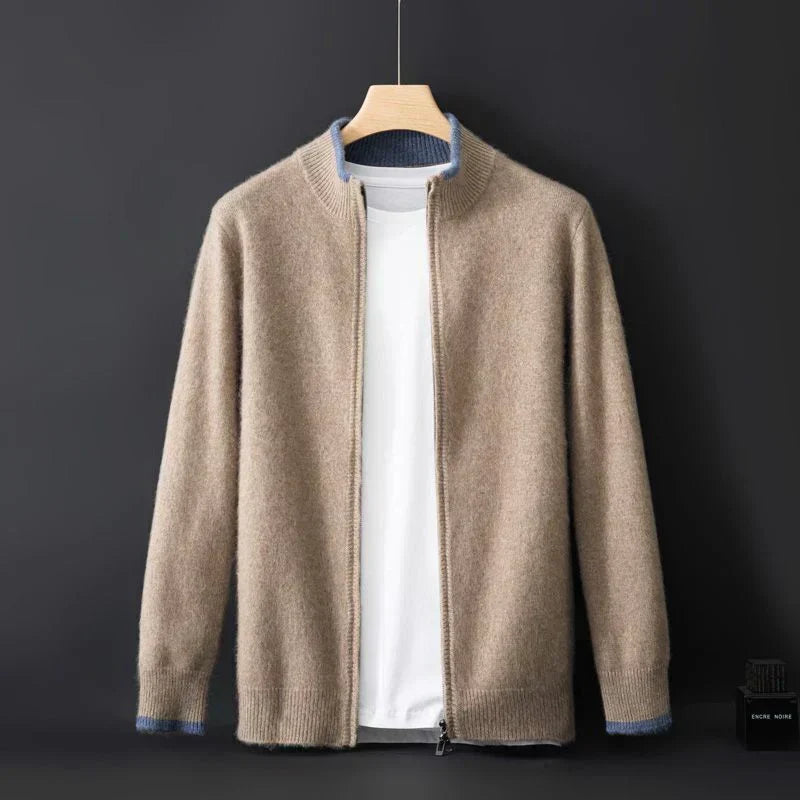 Men’s Full-Zip Ribbed Knit Cardigan
