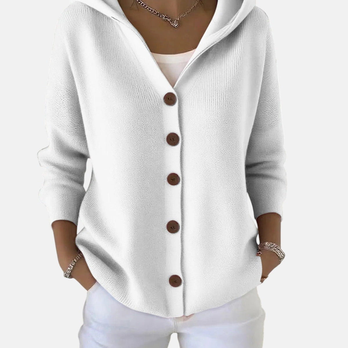 Women’s Soft Hooded Knit Cardigan