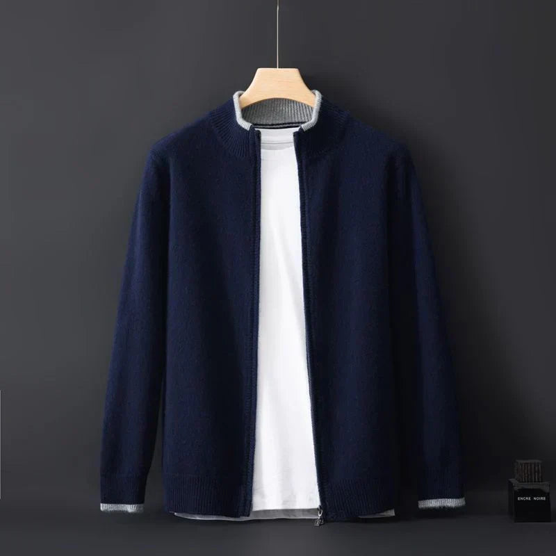 Men’s Full-Zip Ribbed Knit Cardigan