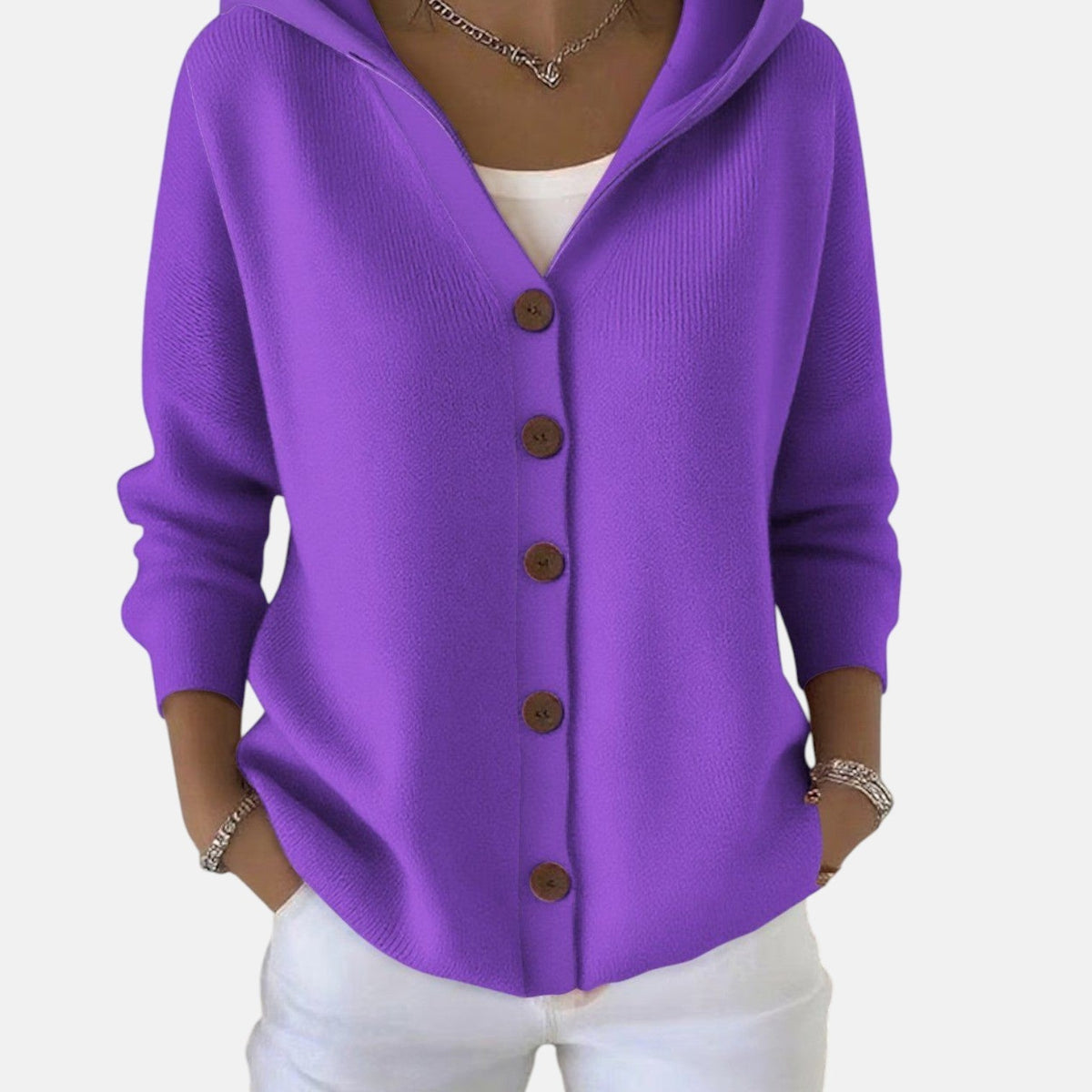 Women’s Soft Hooded Knit Cardigan