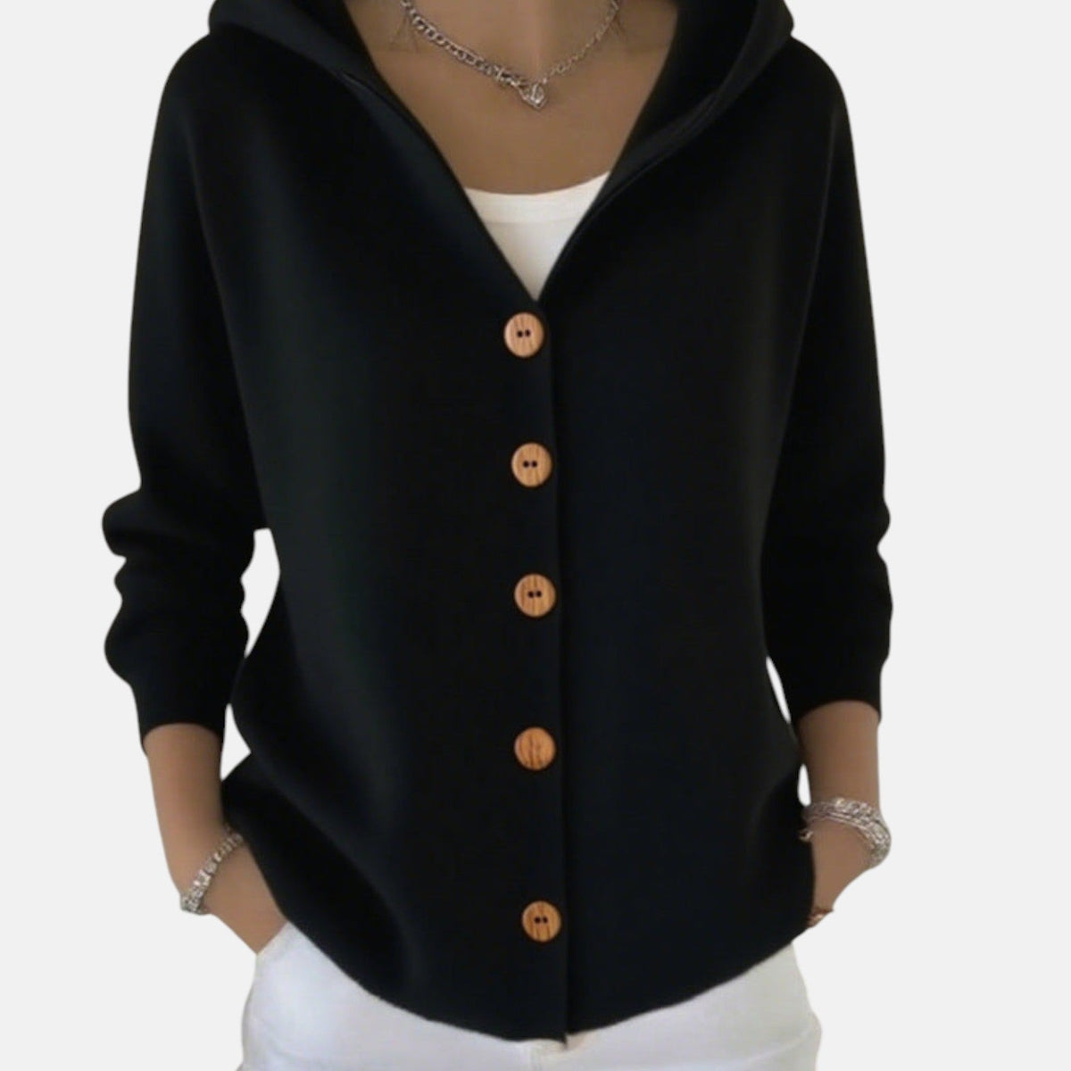 Women’s Soft Hooded Knit Cardigan