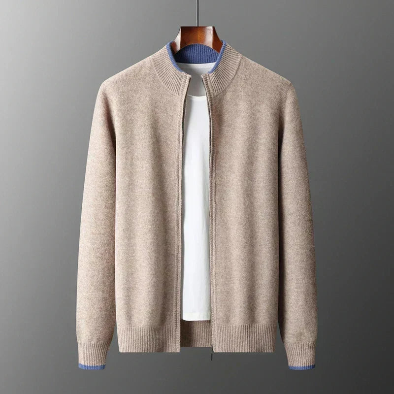 Men’s Full-Zip Ribbed Knit Cardigan
