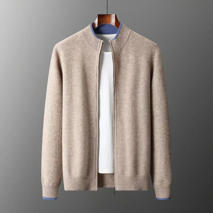 Men’s Full-Zip Ribbed Knit Cardigan