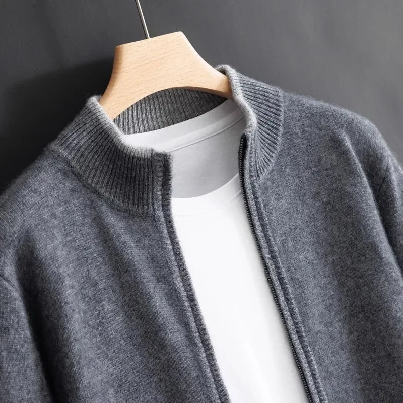Men’s Full-Zip Ribbed Knit Cardigan