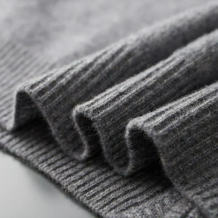 Men’s Full-Zip Ribbed Knit Cardigan