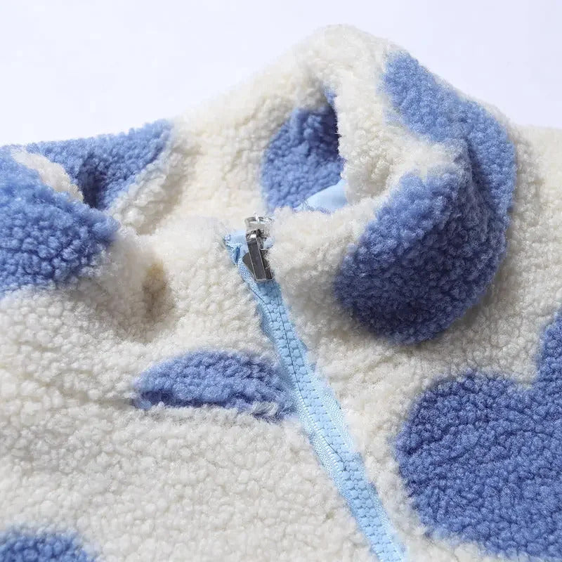 Women’s Reversible Heart Print Hooded Jacket