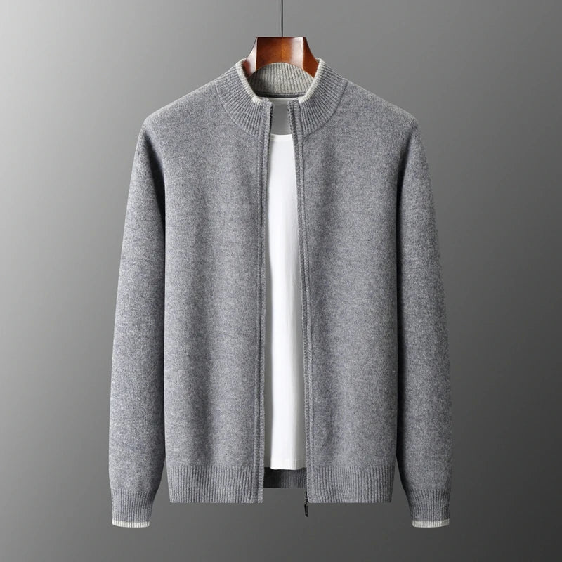 Men’s Full-Zip Ribbed Knit Cardigan