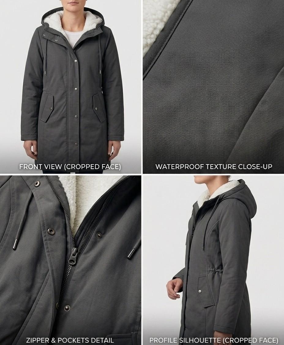 Women’s Cozy Hooded Weatherproof Coat