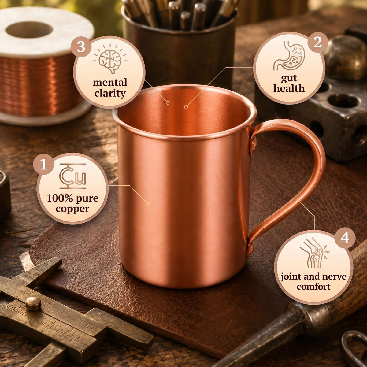 Copper Plain Mug 400ml
