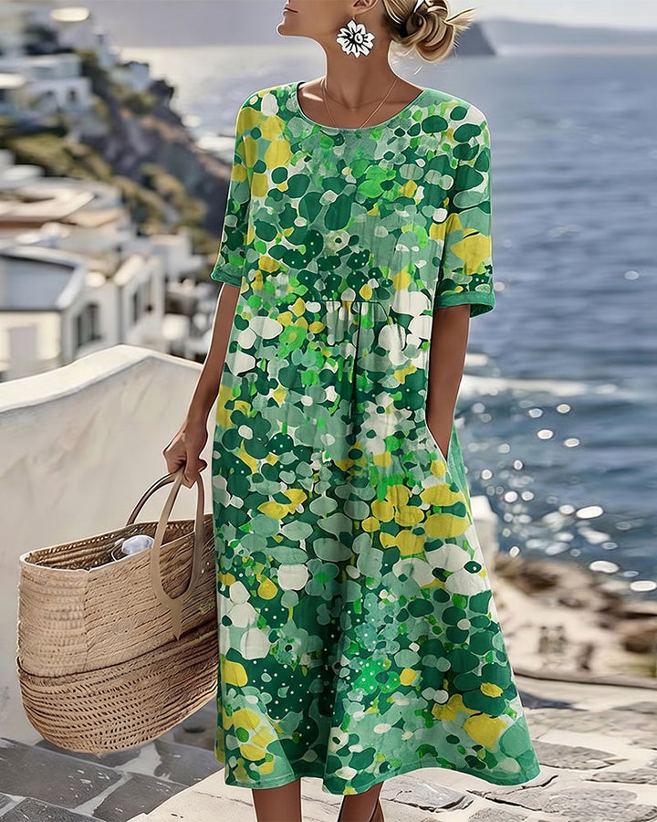 Elena | Lightweight and Flowing Floral Midi Dress